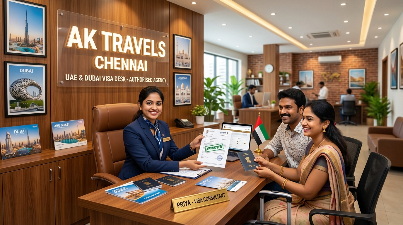 Best UAE Tourist Visa Agency in Chennai - AK Travel Services Dubai Visa Desk