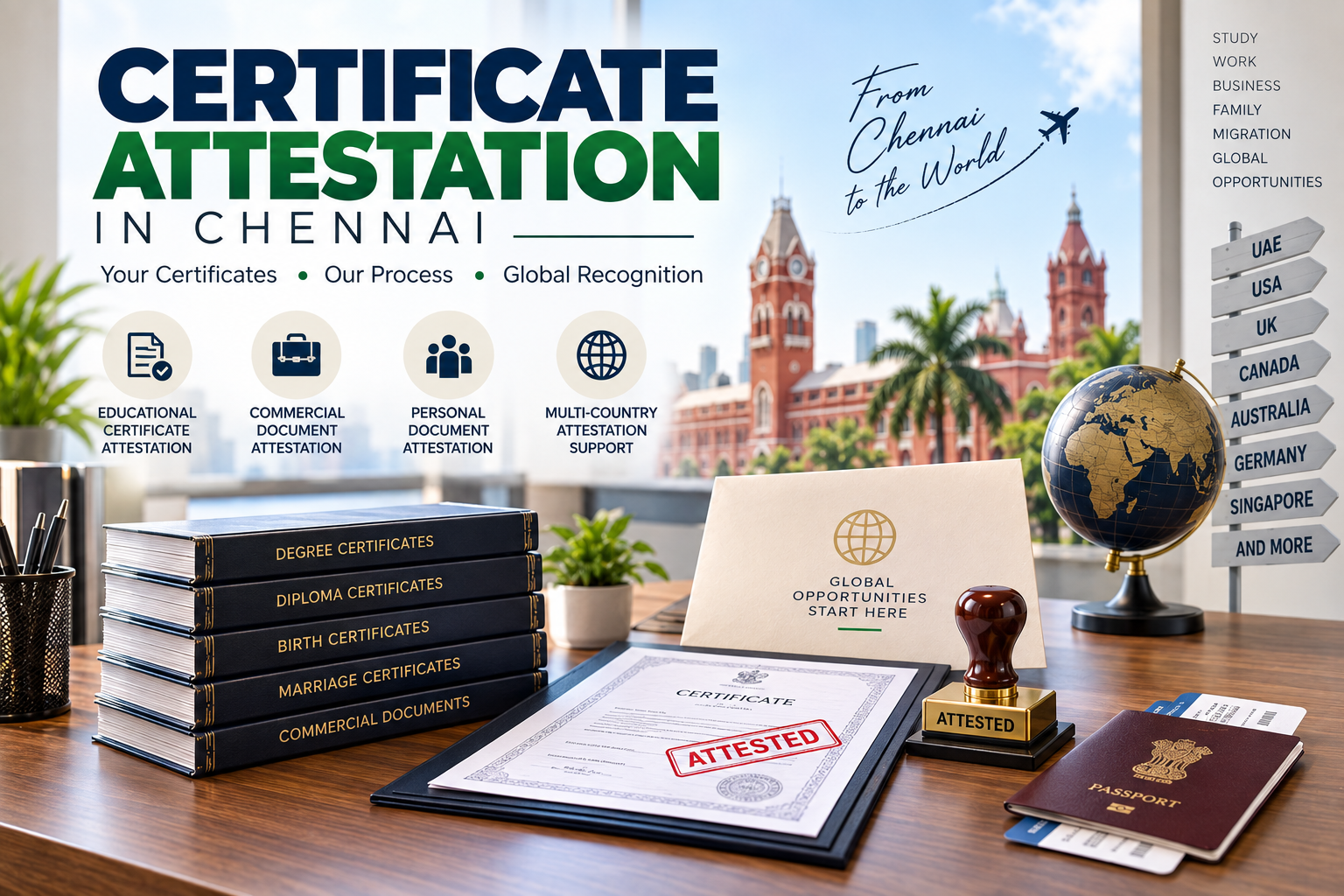 Certificate Attestation for Dubai in Chennai