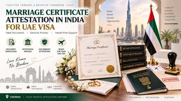 Marriage Certificate Attestation for UAE in Chennai