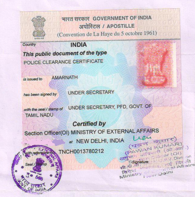 Apostille Attestation From Ministry Of External Affairs India